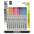 Zebra Pen Zazzle Liquid Ink Highlighter, Chisel Tip, Assorted Colors, PK10 71111